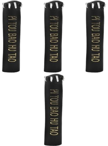 Milisten 4 Stück Schutzhülle Für Billardqueues Jumbo-golfgriffe Putter Pool-queues Automatischer Hinweis Billardstock Snooker-Queue Pool-Queue-Shaper Billard-Queue-spitzenformer Leder Black