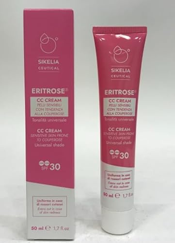 Eritrose CC Cream, Crema Colorata per Pelli Sensibili, SPF 30, 50 ml