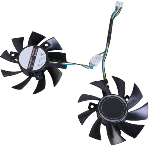 ZYKEJJDDAK Ventilateur de carte graphique 75 mm 4 broches FD8015U12D DC12V 0,5 A pour carte graphique GTX1660Ti RTX2060 Gaming OC
