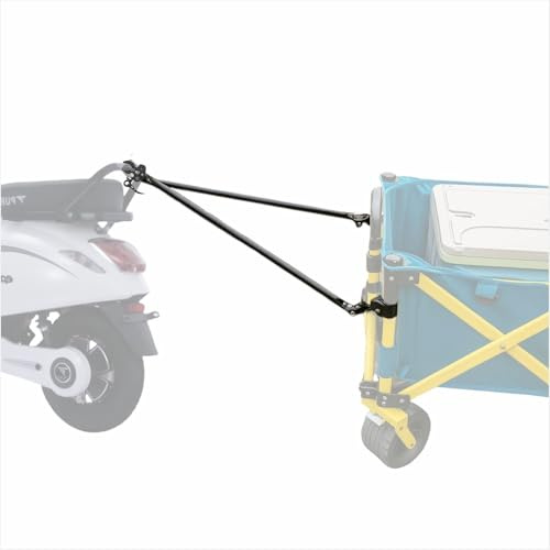 Electric Bike Trailer Tow Bar, Folding E-Bike Cargo Trailer Hitch Arm, Compatible with Foldable & Electric Bicycles