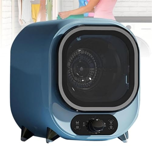 Asciugatrice Portatile A Condensatore Piccola Capacità Di 5 Kg Asciugatrice Compatta, Con Centrifuga Asciugatura Ventilata, Montabile A Parete Con Capacità Di Carico Di 0,8 Kg(Blue)