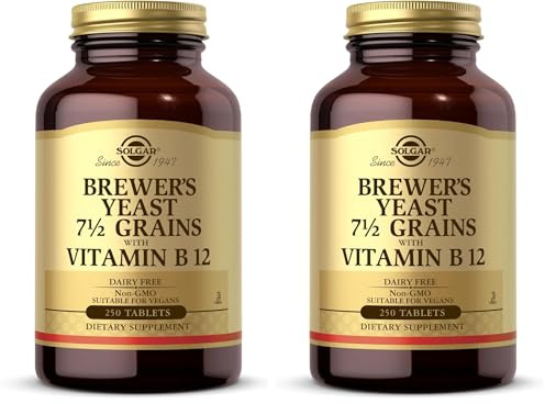 Solgar | Levadura de Cerveza con Vitamina B12 | 250 Comprimidos (Paquete de 2)