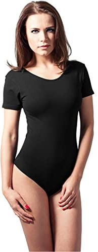 URBAN CLASSICS Body Donna, Body in Cotone con Maniche Corte, Schiena Scoperta, Body Disponibile Anche per Grandi Taglie XS - XL