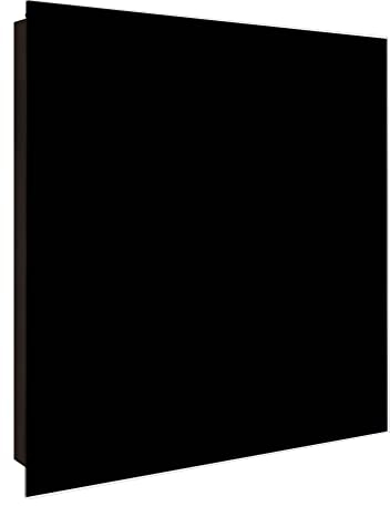 banjado Großer Schlüsselkasten Glas - Schlüsselbox 30x30cm mit 50 Haken - Schlüsselkasten modern für Schlüsselaufbewahrung mit beschreibbarer, magnetischer Glastür - Motiv Tiefschwarz