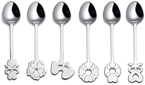 Guzzini - Love, Set di 6 Cucchiaini in Acciaio Inox - Acciaio/Argento, 16x16x2 cm - 26841863