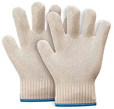 Guanti da Forno, Guanti per Barbecue Grigliate Resistenti, Accessori Cucina Cotone Antiscivolo per Cucina,Cottura al Forno,Griglia, Camino (1 Paio)