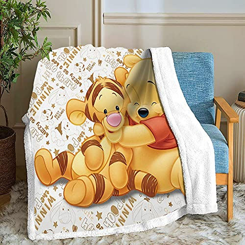 Amacigana Bett Decken, Cartoon Anime Fleece Fleecedecken for Erwachsene Kinder, 100% Mikrofaser, for Bettcouch und Sofa