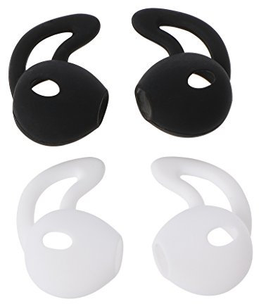 GLASSNOBLE Embout d'écouteur, 2 Paires d'écouteurs Intra-Auriculaires en Silicone avec Crochet d'oreille pour