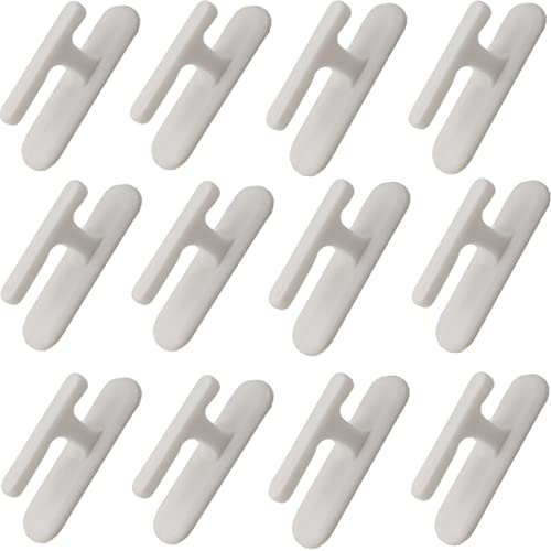 NSBELL 12PCS Blind Cord Twister Safety Blind Cord Hooks Adhesive Blind Cord Holder Window Blinds String Holder Child Proofing Blind Cord Wind Up Blind Cord Wrap Cleat for Home Office