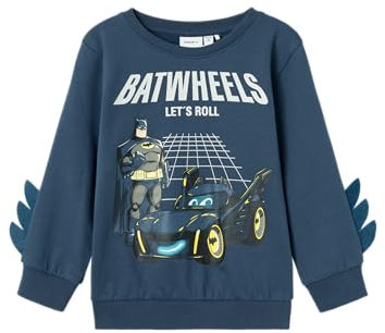 Name IT Boy Sweatshirt Batwheels, Mörk denim, 122-128