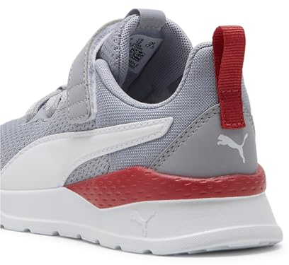 PUMA Anzarun Lite Sneakers Kinder, Gray Fog-White-Club Red, 31 EU