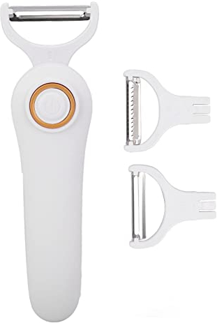 Handheld Electric Peeler for Fruits and Vegetables - 3 Head Electric Veg Peeler, Household Grater, Speed Peeling