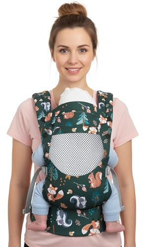 YooxArmor Baby Carrier Newborn to Toddler, Ergonomic Adjustable Toddler Carrier 7-66 Lbs, Cozy Lightweight Infant Carrier with Neck Support, Baby Holder Sling Carrier with Lumbar Support for Mom Dad