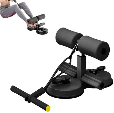 FLKWOP Appareil d'entraînement abdominal, équipement d'exercice portable réglable pour abdominaux, double ventouse, entraînement des muscles abdominaux, entraînement complet du corps pour
