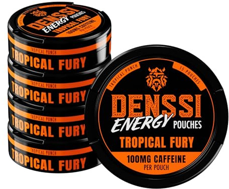 Bolsas de Energía Denssi – Cafeína de Acción Rápida + Impulso Nootrópico – Sin Azúcar, Sin Tabaco, Reemplazo Sin Bajón/Alternativa para Concentración y Energía – Fabricado en EE.UU. – 100mg de Cafeína