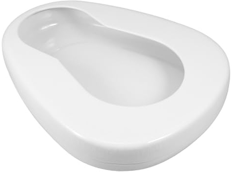 UTHCLO Bassin de Lit Émaillé pour Patients Alités Siège Urinaire Étanche pour Seniors Pot Portable pour Usage Au Chevet Gestion Hygiénique des Besoins Nocturnes