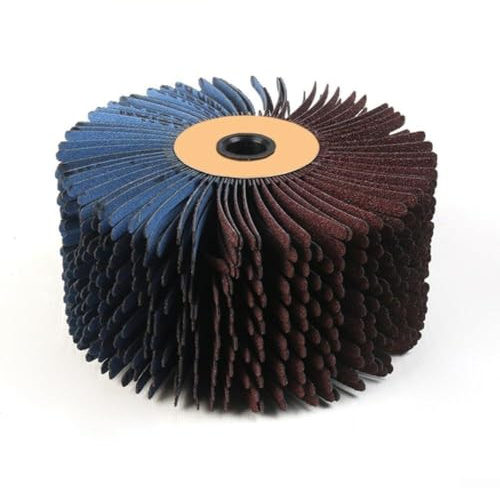 Cepillo de lijado de tambor de alambre, abrasivos de grano 120-600, rueda de pulido de madera para pulir tallar raíces, muebles curvos, manualidades de resina y productos de metal cepillado (grano 120