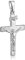 MATERIA Damen Herren Anhänger Kreuz 925 Sterling Silber Kettenanhänger Jesus INRI Echtsilber matt rhodiniert KA-9-ohne-Kette