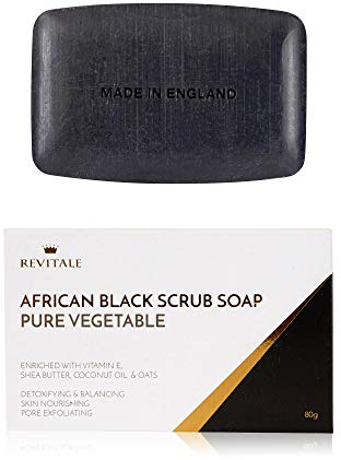 Revitale Advanced Sapone Esfoliante Nero Africano – Barra Esfoliante Delicata per Pelle Secca, Ruvida e Irregolare