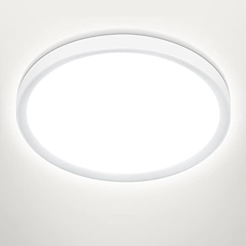 Befurglor 24W LED Ceiling Light Ø 28.5cm, 5000K Daylight White 2200LM,150W Equivalent, Modern LED Ceiling Lamp for Living Room,Bedroom, Kitchen, Bathroom, Hallway, Office