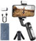 HoHem Smartphone Gimbal iSteady XE Kit 3-Axis Cell Phone Stabilizer for iPhone 14 13 Pro Max & Android,Include Fill Light,One-Key Inception for Youtuber,Vlog,Video Record,Live Stream(2023 Black Kit)