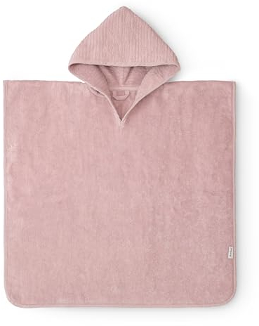 Ehrenkind® Bio-Baumwoll Badeponcho für Kinder 1-5 Jahre | OEKO TEX | Sanft, Saugstark & Kuschelig | Baby | Rose