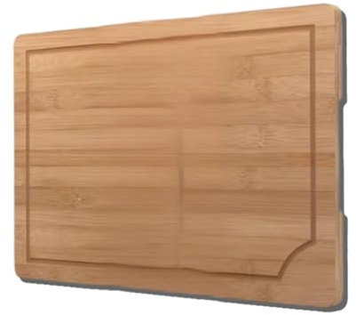 Premium Wooden Chopping Board, Multi-Purpose Acacia Cutting Board, Butcher Block with Juice Groove for Carving Meat, Vegetables, Cheese Boards and Bread, Large 38 x 25 x 2 cm, Attractive Wooden Tray