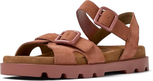 Camper Brutus Sandal K201768, Sandalia Mujer, Rojo Medio 003, 40 EU