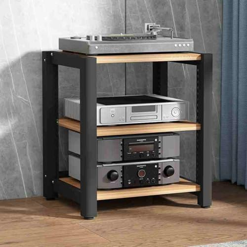 SFJATTA Gabinete De Almacenamiento De Medios Estéreo For TV, Mueble Equipo HiFi, Estante De Almacenamiento De Componentes Estéreo, For Componentes De Audio/vídeo(Log,Tall 64cm)