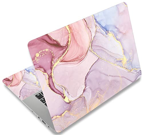 Mibbxea 15-15,6 Zoll Laptop Skin Sticker, Wiederverwendbare Vinyl Aufkleber für 13 13,3 14 15,4 Zoll Laptops & Netbooks, Dekorative, Kratzfest, Staubdicht, Wasserdicht (030 Bunter Marmor)
