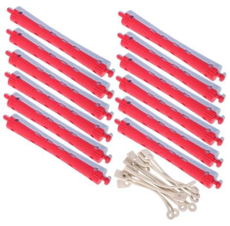 BESTYASH Lot De 12 Bigoudis Anti-dérapants 19x91 Mm En Plastique Pour Permanente Froide, Fers à Friser Pour Femmes, Outils Coiffure Professionnels Pour Salon Et Usage Maison