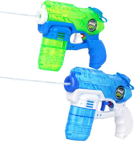 Water Gun Pistols for Kids, 2 Pack Water Pistols 20ft Range Water Soaker, Outdoor Swimming Pool Water Squirter Shooter Outdoor Beach Garden Water Fighting Toys Gifts for Boys Girls Children