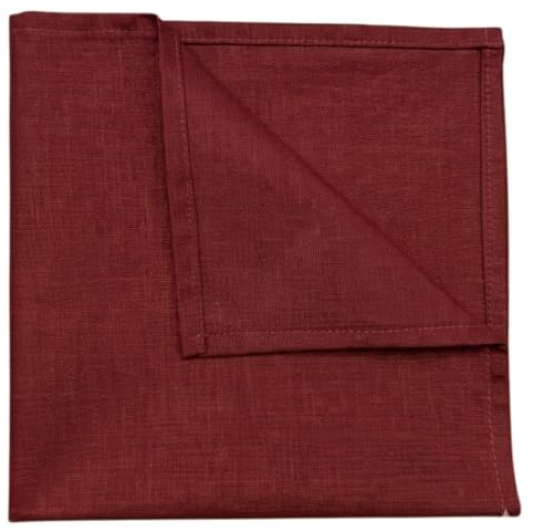 Hell Blues Solid Linen Pocket Square - 12.5 inch Handkerchief for Men's Suits & Tuxedos - Weddings, Formal Events