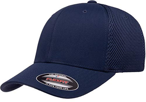 Flexfit Unisex Adult Cotton Twill Fitted Cap Hat, Navy, Large-X-Large US