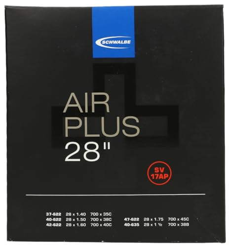 Schwalbe Unisex – Erwachsene Schlauch SV 17AP Air Plus, Schwarz, 28 Zoll