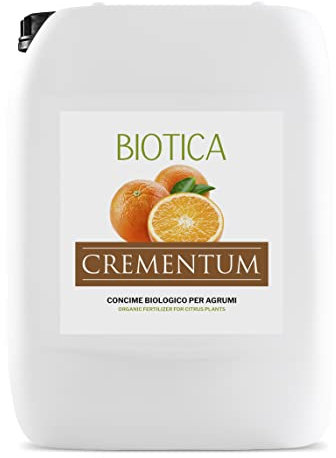 BIOTICA Concime Biologico Liquido per Agrumi – 10 Litri - CREMENTUM Fertilizzante specifico per Piante di Limone, Mandarino, Pompelmo ed Agrumi in genere - Consentito in Agricoltura Biologica