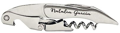 regalo grabado Tire-bouchon professionnel personnalisé en acier inoxydable | Gravure laser indélébile | Idéal pour sommeliers, mariages, anniversaires | Unités (12)