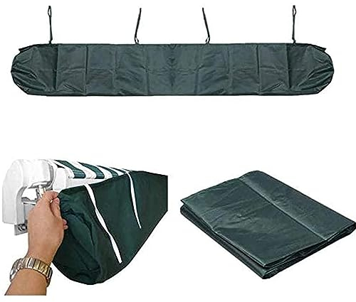 HOMDECR Schutzhülle Für Markisen Abdeckung, Markisenabdeckung Abdeckplane Schutzhülle Markisenschutzhülle Rain Canopy Storage Bag UV-Zelt Wasserdicht Und Staubdichte Abdeckung (2M/5.56ft,Grün)