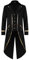 FJKVKDT Manteau médiéval vintage pour homme - Style rétro gothique victorien - Costume d'Halloween, Noir , XXL