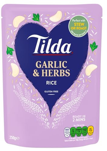 Tilda Microwave Garlic & Herbs Rice, 250g