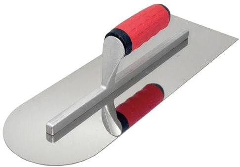 ZCHYTOOL Cazzuola per Intonaco 380×130 mm Frattazzo per Rasatura in Acciaio Inossidabile Frattazzo Punte Arrotondate Utensili Per Finitura In Calcestruzz