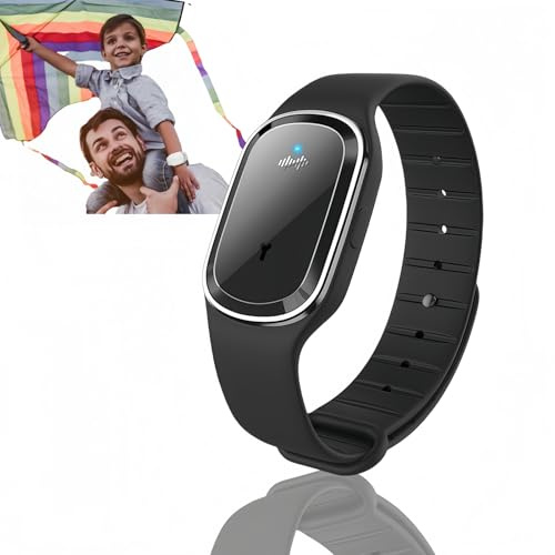 Ultrasonic Mosquito Repellent Bracelet,Electronic Mosquito Repeller Watch,Rechargeable Mosquito Repellent Watch,Moskito Pro Bracelet,Mosquito Repellent Bracelets(Black)
