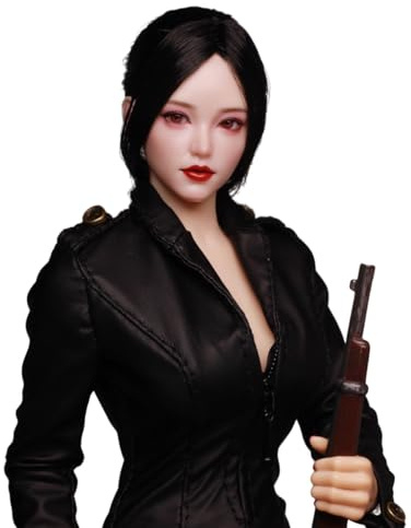 HiPlay Testa Femminile Asiatica con Occhi Mobili Xiaoqing Scultura (Ver.B) Accessorio per Figure 1/6 Scala 12 Pollici