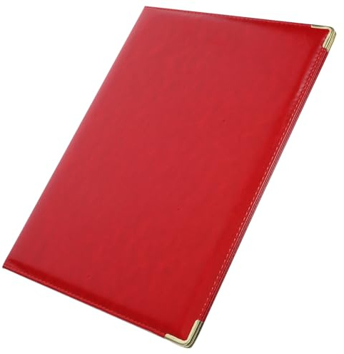 ABOOFAN Carpeta de Portafolios de Oficina Roja, Papel E Hierro, para Notas | Decoracion Colegio, Organizador de Documentos, Tablero de Almacenamiento de Archivos