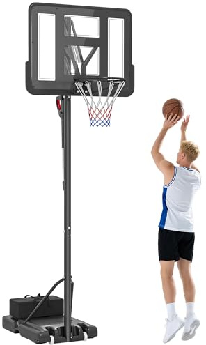 SPORTNOW Canasta de Baloncesto Altura Regulable 235-305 cm Negro