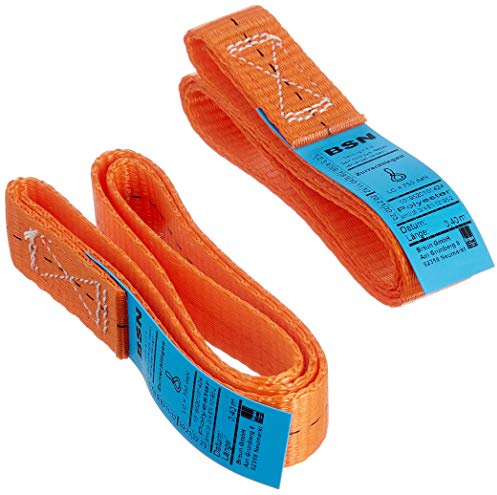 Braun 750-2-FORK - Cintas de sujeción para Moto y Bicicleta sin Extremos (2 Unidades, 0,80 m, diámetro de la Circunferencia: 25 cm), Color Naranja