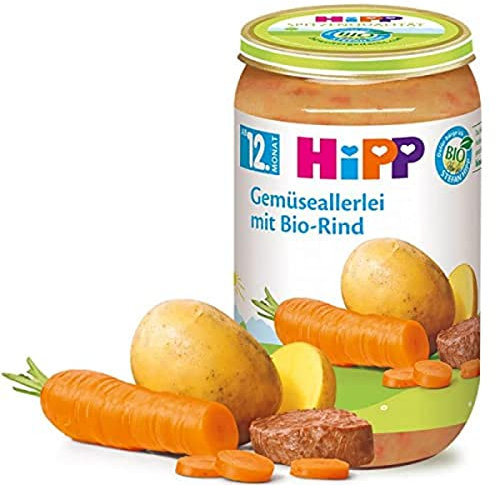 Hipp Gemüseallerlei mit Bio-Rind, 250 g