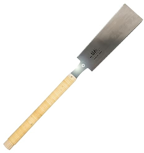 SUIZAN - Sierra japonesa de tracción manual de doble filo de 24,13 cm para carpintería
