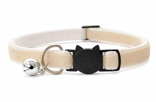 ZACAL Sammet katt/kattunge halsband – säker snabb frigöringskrage | justerbar för att passa de flesta inhemska katter/kattungar (välj lämplig storlek)