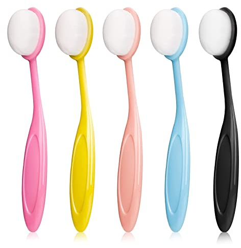 Aoliandatong Craft Tintenpinsel Set, 5 Stück Bunte Pinsel für Basteln und Make-up, Oval Blending Pinsel, Geschenk für Kinder und Frauen